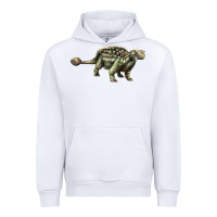 White Ankylosaurus T-Rex Urban Hoodie - LillyAllenDesigns