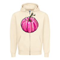 Sandshell Breast Cancer Awareness Pink Pumpkin Zipper Hoodie - RanaPortraitStore