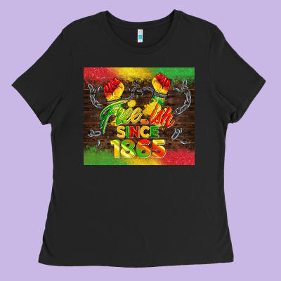 Free Ish Since 1865 Ladies Tee Designed By Barkaloodesign