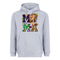 Heather Grey Mama Cow Halloween Heavyweight Hoodie - texasbilliewilder