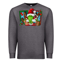 Charcoal Heather joy green gnomes Premium Sweatshirt - FaDigitalArtStudio