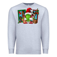 Heather Grey joy green gnomes Premium Sweatshirt - FaDigitalArtStudio