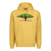 Antique Gold acacia tree Premium Hoodie - LillyAllenDesigns