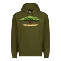 Army Green acacia tree Premium Hoodie - LillyAllenDesigns