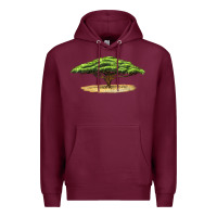 Burgundy acacia tree Premium Hoodie - LillyAllenDesigns