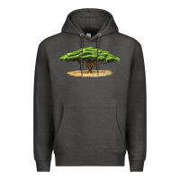 Charcoal Heather acacia tree Premium Hoodie - LillyAllenDesigns