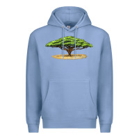Colony Blue acacia tree Premium Hoodie - LillyAllenDesigns