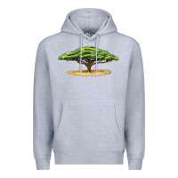 Heather Grey acacia tree Premium Hoodie - LillyAllenDesigns
