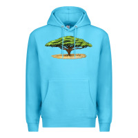 Ocean Blue acacia tree Premium Hoodie - LillyAllenDesigns