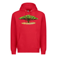 Red acacia tree Premium Hoodie - LillyAllenDesigns