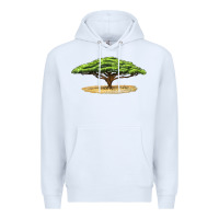 White acacia tree Premium Hoodie - LillyAllenDesigns