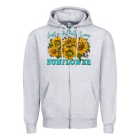 Heather Grey just a girl who loves sunflower Zipper Hoodie - texasbilliewilder