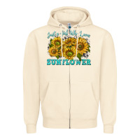 Sandshell just a girl who loves sunflower Zipper Hoodie - texasbilliewilder