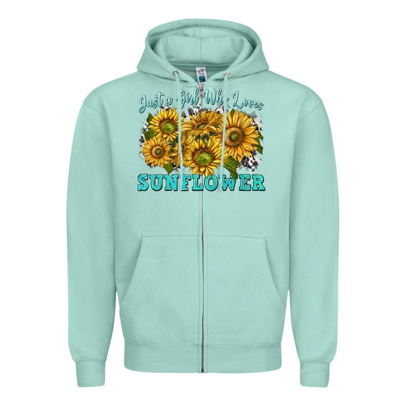 Just A Girl Who Loves Sunflower Zipper Hoodie by texasbilliewilder | Teevron