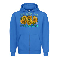 True Royal just a girl who loves sunflower Zipper Hoodie - texasbilliewilder