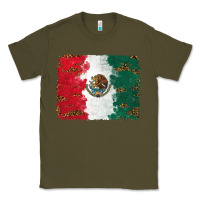 Army Green Mexican Flag With Leopard Classic Tee - RanaPortraitStore