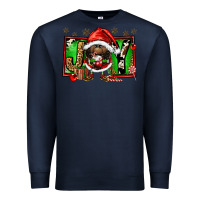 Navy joy afro santa gnomes Premium Sweatshirt - FaDigitalArtStudio