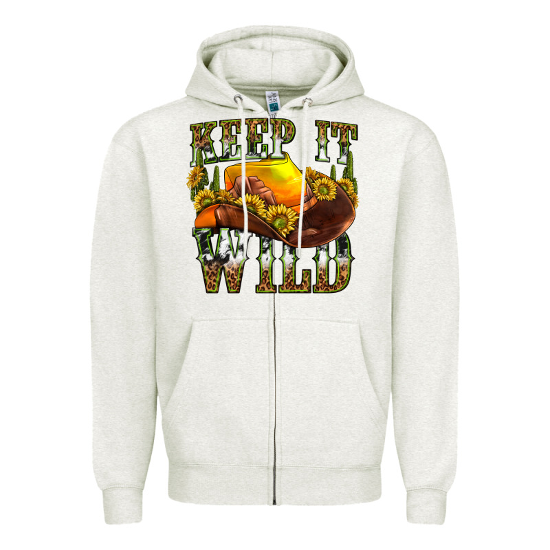 Keep It Wild Western Zipper Hoodie by texasbilliewilder | Teevron