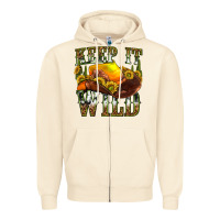 Sandshell keep it wild western Zipper Hoodie - texasbilliewilder