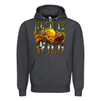 Smoke keep it wild western Zipper Hoodie - texasbilliewilder