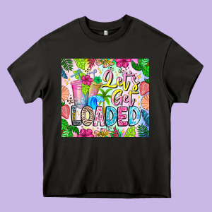 Lets Get Loaded Heavy Core Tee Designed By Cowhidedigitalart