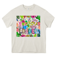 Cream Lets Get Loaded Heavy Core Tee - CowhideDigitalArt