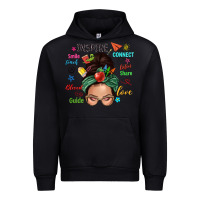 Black Teacher messy bun caucasian Urban Hoodie - NancyCooperArtShop
