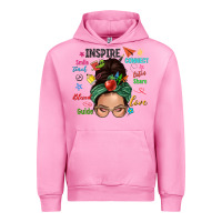 Fuchsia Pink Teacher messy bun caucasian Urban Hoodie - NancyCooperArtShop