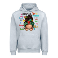 Heather Grey Teacher messy bun caucasian Urban Hoodie - NancyCooperArtShop
