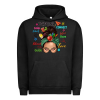 Pigment Black Teacher messy bun caucasian Urban Hoodie - NancyCooperArtShop