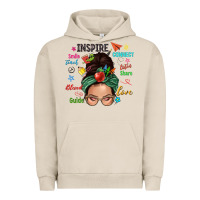 Pigment French Oak Teacher messy bun caucasian Urban Hoodie - NancyCooperArtShop