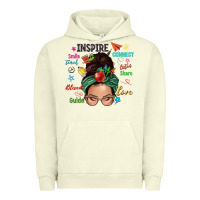 Pigment Pistachio Teacher messy bun caucasian Urban Hoodie - NancyCooperArtShop