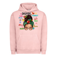 Pigment Salmon Teacher messy bun caucasian Urban Hoodie - NancyCooperArtShop