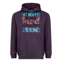 Plum yet,despite the look on my face you are still talk Heavyweight Hoodie - Zillion Design Studio