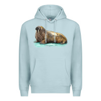 Blue Mist Walrus Premium Hoodie - LillyAllenDesigns