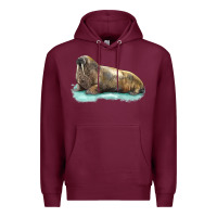 Burgundy Walrus Premium Hoodie - LillyAllenDesigns