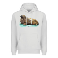 Dove Grey Walrus Premium Hoodie - LillyAllenDesigns