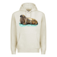 Oatmeal Heather Walrus Premium Hoodie - LillyAllenDesigns