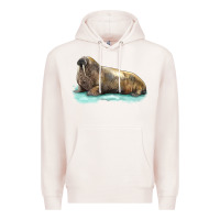 Pale Pink Walrus Premium Hoodie - LillyAllenDesigns