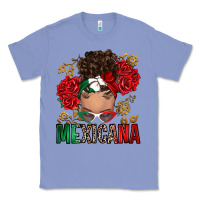 Colony Blue Mexicana Latina messy bun Classic Tee - RanaPortraitStore