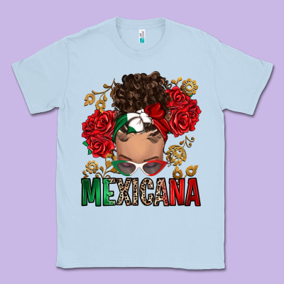 Mexicana Latina Messy Bun Classic Tee Designed By Ranaportraitstore