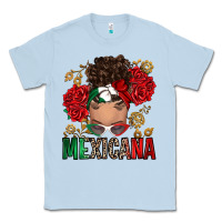 Dusty Blue Mexicana Latina messy bun Classic Tee - RanaPortraitStore
