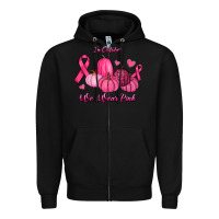 Black In October We Wear Pink Pumpkins Zipper Hoodie - RanaPortraitStore
