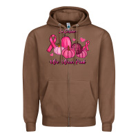 Chestnut In October We Wear Pink Pumpkins Zipper Hoodie - RanaPortraitStore
