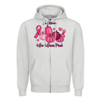 Dove Grey In October We Wear Pink Pumpkins Zipper Hoodie - RanaPortraitStore