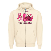 In October We Wear Pink Pumpkins Zipper Hoodie | Teevron