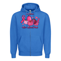 True Royal In October We Wear Pink Pumpkins Zipper Hoodie - RanaPortraitStore