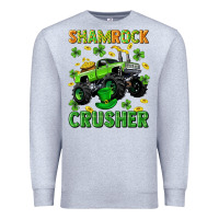 Heather Grey st patricks shamrock crusher Premium Sweatshirt - Neo Western