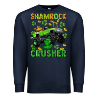 Navy st patricks shamrock crusher Premium Sweatshirt - Neo Western