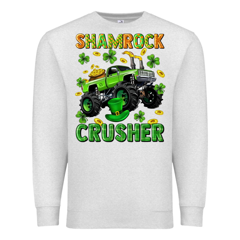 St Patricks Shamrock Crusher Premium Sweatshirt by Neo Western | Teevron